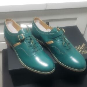 The Office of Angela Scott Bottle Green Oxfords